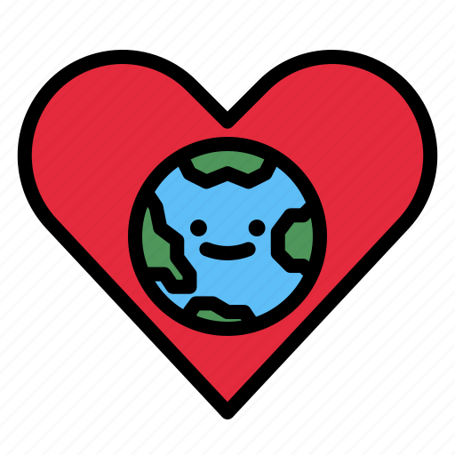 Earth, love, globe, planet, heart icon - Download on Iconfinder