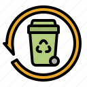 recycle, zero, waste, trash, bin