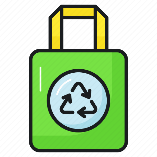 Recycle, recycling, bag, reuse, renewed, sustainable, tote icon - Download on Iconfinder