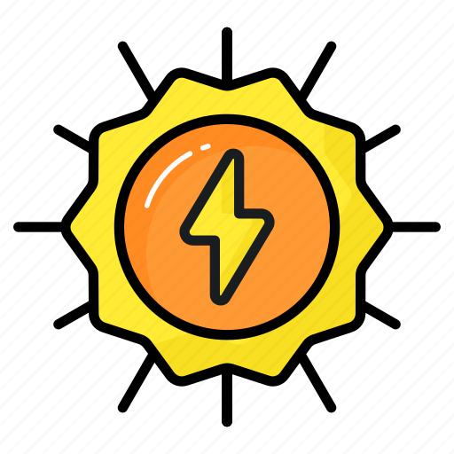 Solar, energy, power, natural, sunlight, thunderbolt, renewable icon - Download on Iconfinder