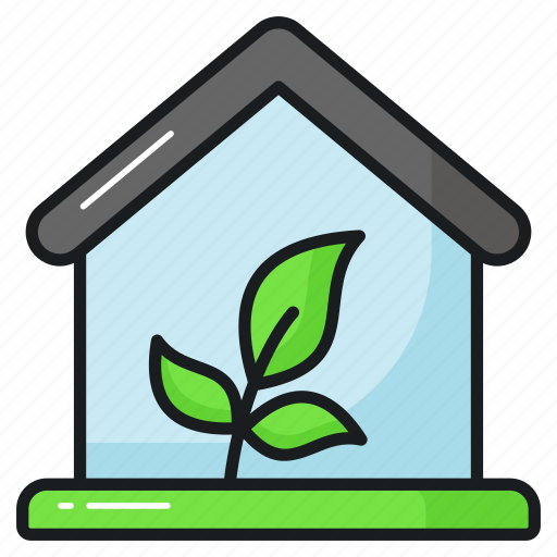 Eco, house, home, greenhouse, ecology, leaves, accommodation icon - Download on Iconfinder