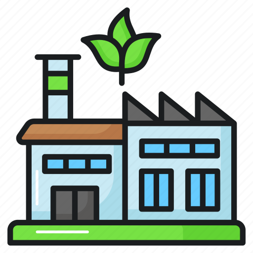 Green, factory, eco, ecology, leaves, industry, industrial icon - Download on Iconfinder