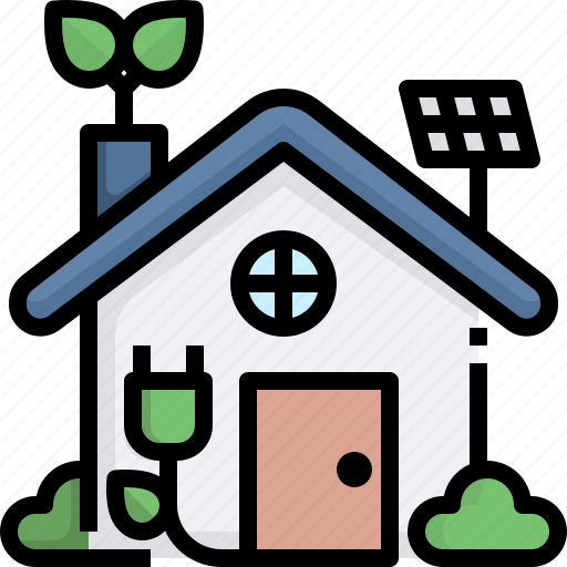 Eco, house, green, solar, ecology, environment icon - Download on Iconfinder