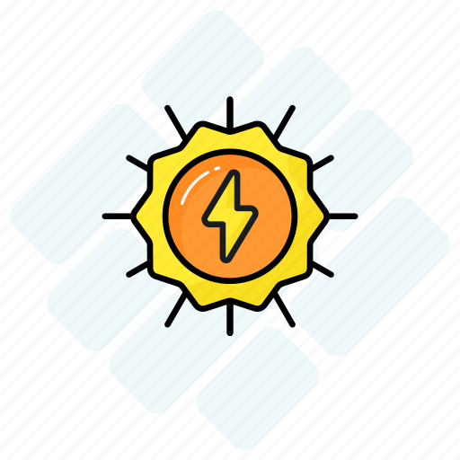 Solar, energy, power, natural, sunlight, thunderbolt, renewable icon - Download on Iconfinder