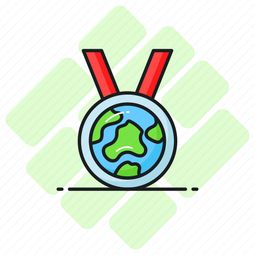Eco, ecology, medal, badge, winner, ecological, globe icon - Download on Iconfinder