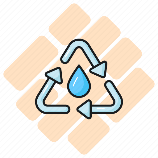 Water, recycling, recycle, arrows, drop, droplet, reuse icon - Download on Iconfinder