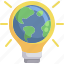 earth, hour, light, bulb, grid, world, global 