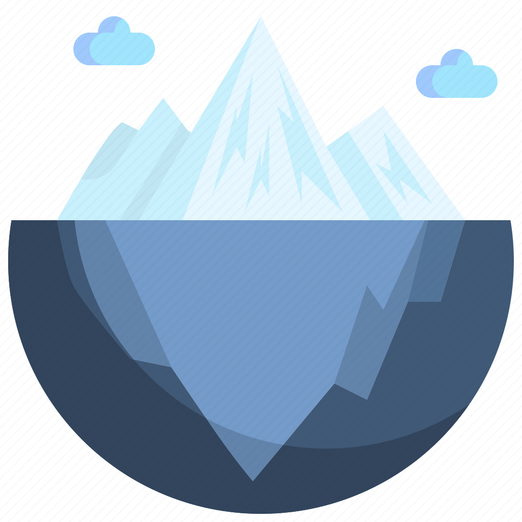 Iceberg, glacier, polar, nature, melting icon - Download on Iconfinder