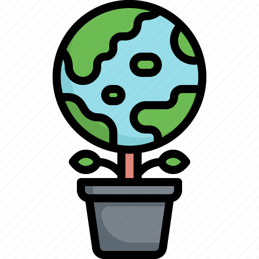 Green, planet, ecology, environment, sprout, world, earth icon - Download on Iconfinder
