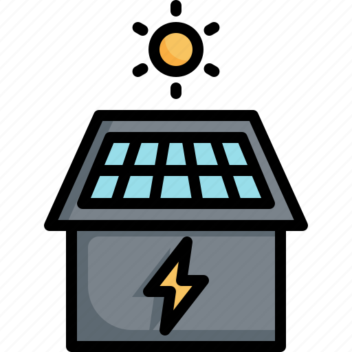 House, solar, panel, power, energy, home, electronics icon - Download on Iconfinder