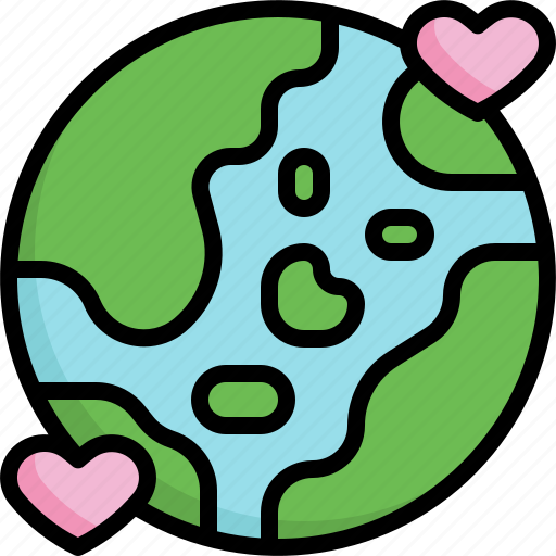 Planet, earth, day, ecology, environment, heart, love icon - Download on Iconfinder