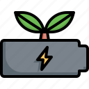 battery, plant, green, power, ecology, environment, charging
