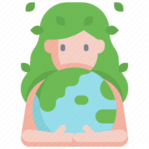 Gaia, ecology, environment, goddess, elf, plant, earth icon - Download on Iconfinder