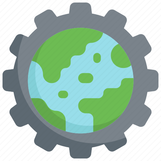 Earth, ecology, environment, world, gear, mother earth day, save the world icon - Download on Iconfinder
