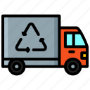 recycling truck, truck, garbage, ecology, trash, recycling