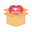 motherday, mom, love, heart, box
