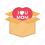motherday, mom, love, heart, box 
