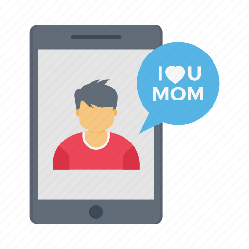 Motherday, wishing, message, son, mobile icon - Download on Iconfinder