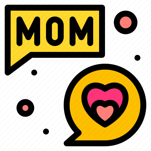 Chat, message, heart, mom, mothers, day icon - Download on Iconfinder