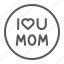 circle, day, heart, i, love, mom, mother 