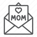 card, envelope, for, heart, letter, mail, mom 