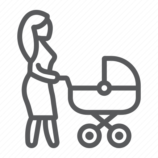 Baby, carriage, child, love, mom, mother, woman icon - Download on Iconfinder