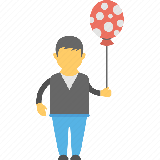 Balloon with boy, child with balloon, kid and balloon, kid holding balloon, playing boy icon - Download on Iconfinder