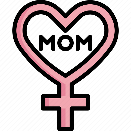 Mom, female, gender, heart, woman, symbol, mothers day icon - Download on Iconfinder