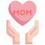 heart, love, mom, mothers, day, hand 