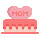 dessert, cake, mothers, day, mom, heart