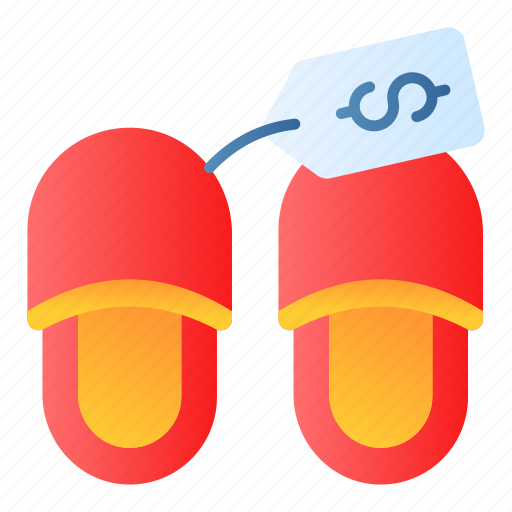 Slippers, expensive, shoes, mothers day, gift, price tag, comfortable icon - Download on Iconfinder