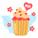 cupcake, sweet, dessert, cake, mother’s day, mother, mom, celebration, sticker