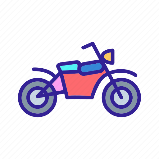 Bike, contour, motorbike, motorcycle, transport icon - Download on Iconfinder