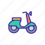 bike, contour, delivery, moped, motorbike 