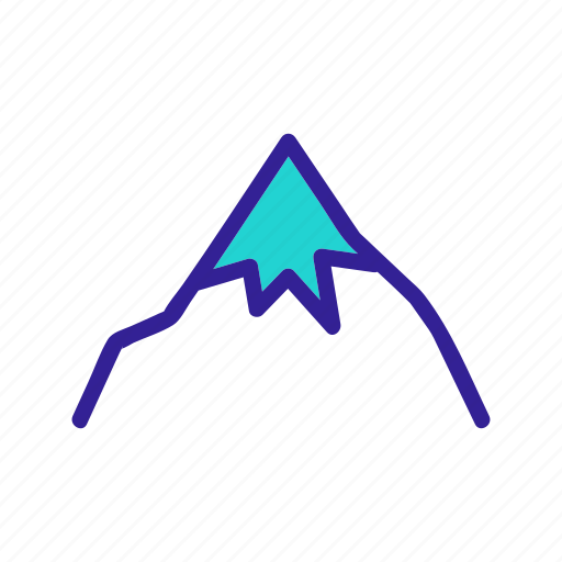 Abstract, alps, contour, element, mountain icon - Download on Iconfinder