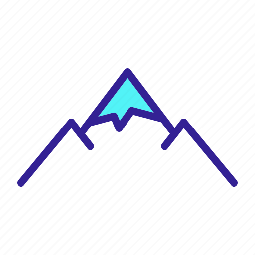 Abstract, alps, contour, element, mountain icon - Download on Iconfinder