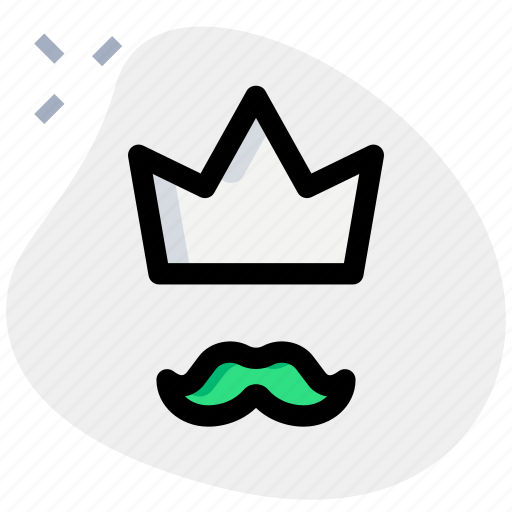 Crown, moustache, king, style icon - Download on Iconfinder