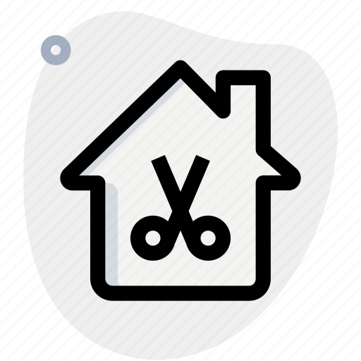 Home, scissors, cut, house icon - Download on Iconfinder