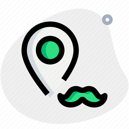 Moustache, location, pointer, man icon - Download on Iconfinder