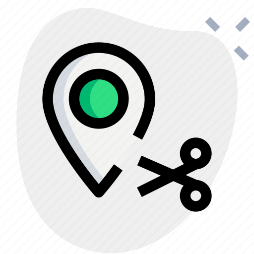Scissors, location, cut, pointer icon - Download on Iconfinder