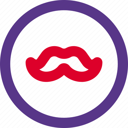 Moustache, cirlce, fashion, shape icon - Download on Iconfinder