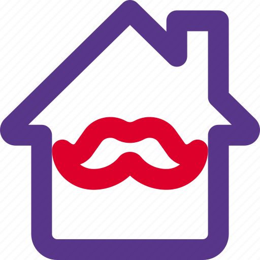 Moustache, home, house, man icon - Download on Iconfinder