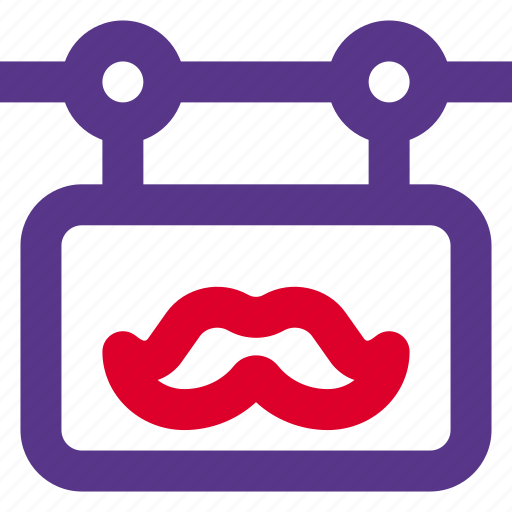 Moustache, sign, salon, man icon - Download on Iconfinder