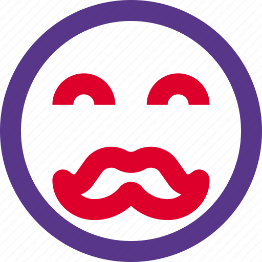 Smiley, moustache, emoji, happy icon - Download on Iconfinder
