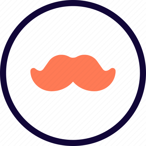 Moustache, cirlce, man, fashion icon - Download on Iconfinder