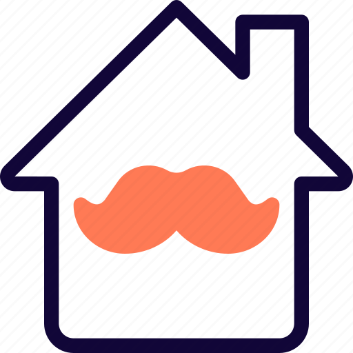 Moustache, home, man, house icon - Download on Iconfinder