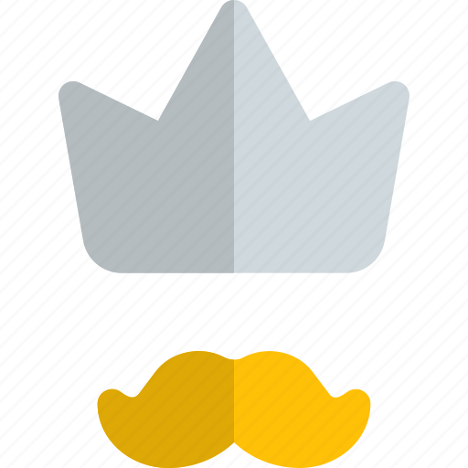 Crown, moustache, king, fashion icon - Download on Iconfinder