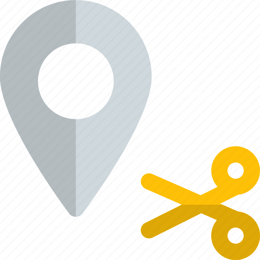 Scissors, location, pointer, cut icon - Download on Iconfinder