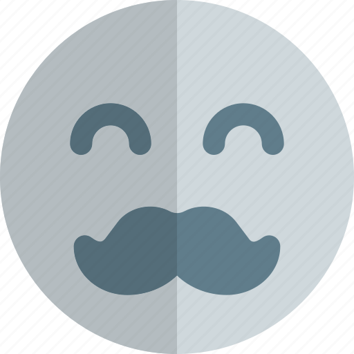 Smiley, moustache, emoji, expression icon - Download on Iconfinder