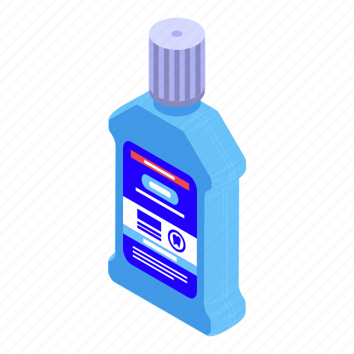 Medical, approved, mouthwash, isometric icon - Download on Iconfinder